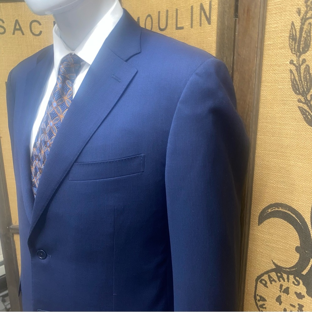 Canali Blue Blazer, 54R (US Equivalent 44R) - Picture 2 of 9